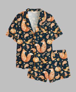 Floral Foxes Pajama Set