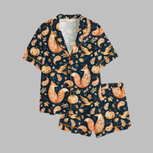Floral Foxes Pajama Set