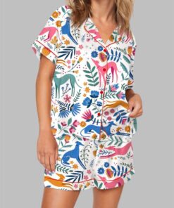 Floral Greyhound Whippet Pajama Set