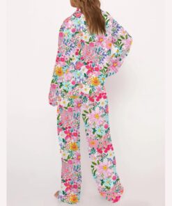 Alternative view of Floral Silky Satin Pajama Set