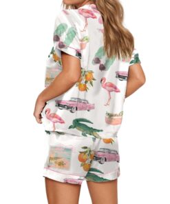 Alternative view of Florida Palm Beach Satin Pajama Set For Women