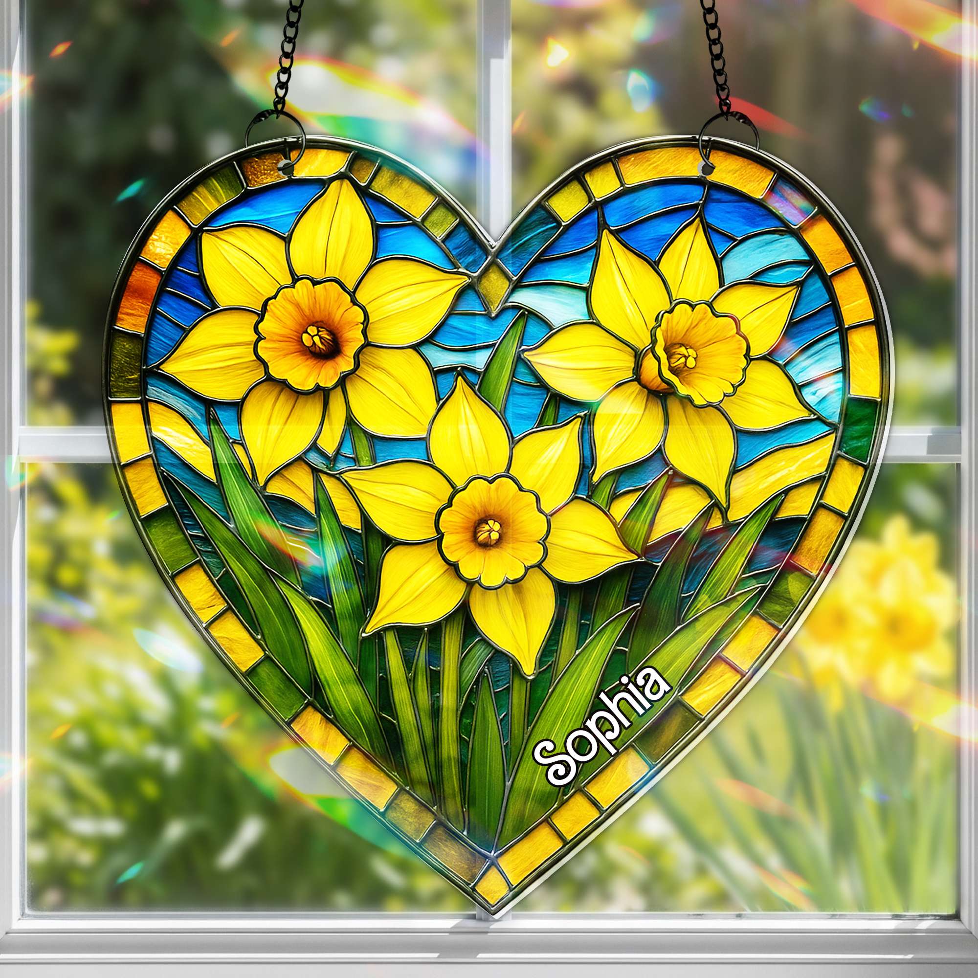 Flower Garden Suncatcher Ornament Personalized Gifts for Flower Lovers 01HULU180725 - Image 4