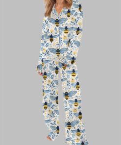 Alternative view of Flowers And Bees Pajama Set