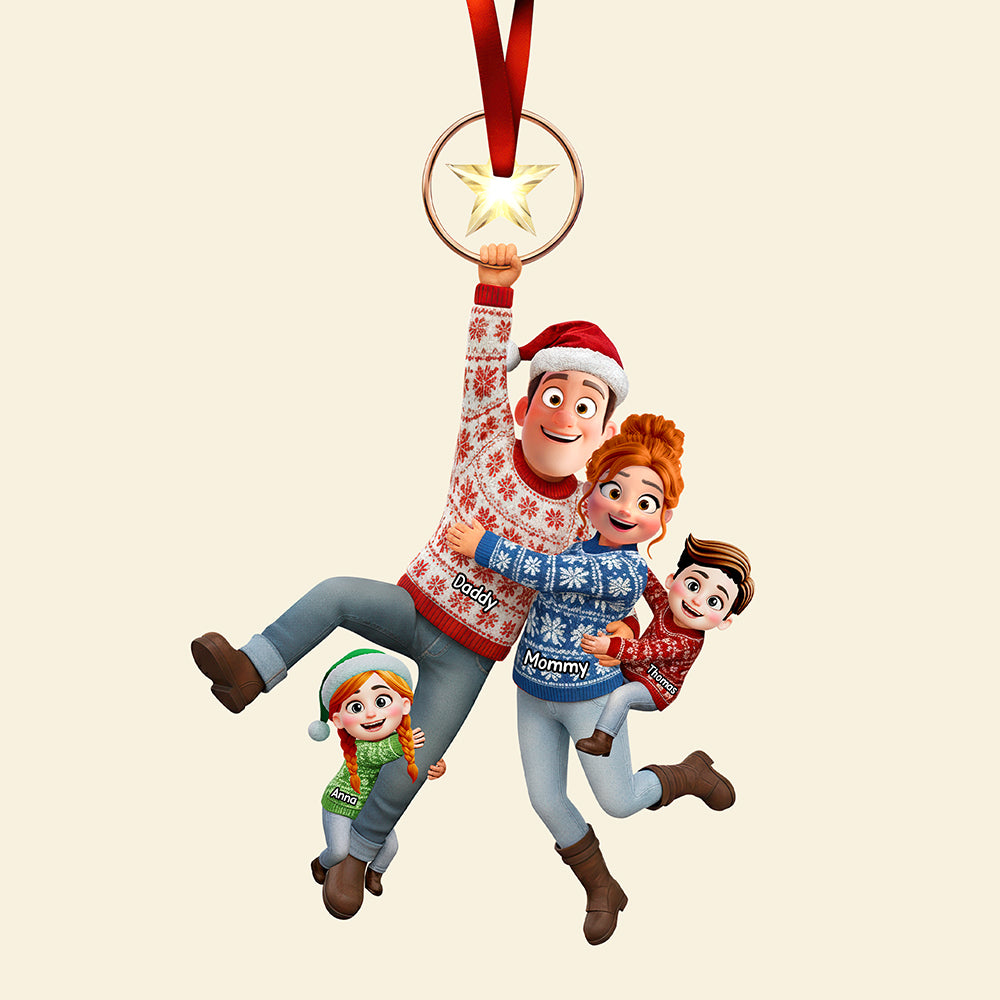 Flying Family Ornament - Personalized Gifts For Family 01qhqn300925 - Image 4