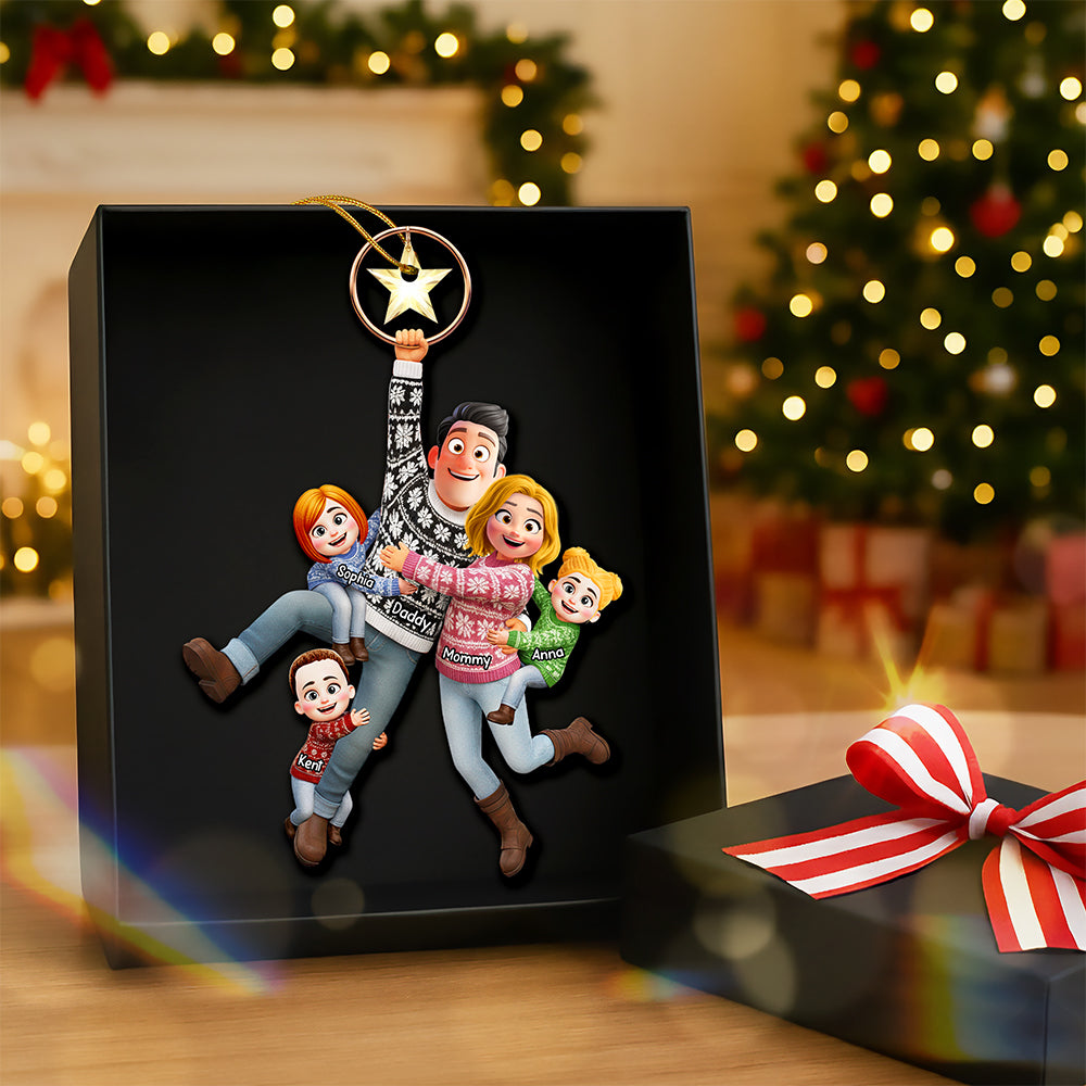 Flying Family Ornament - Personalized Gifts For Family 01qhqn300925 - Image 3