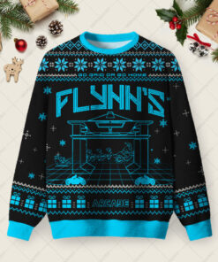 Flynn's Arcade Ugly Christmas Fuzzy Fleece Sweatshirt