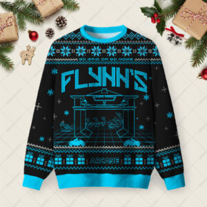 Flynn's Arcade Ugly Christmas Fuzzy Fleece Sweatshirt