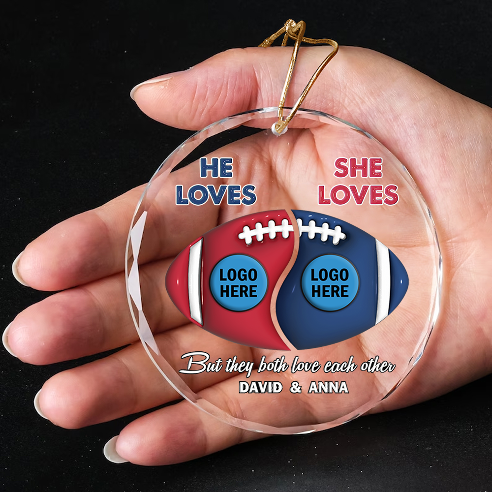Football Couple - Gridiron football - Custom Team Logo Gifts For American Football Lover