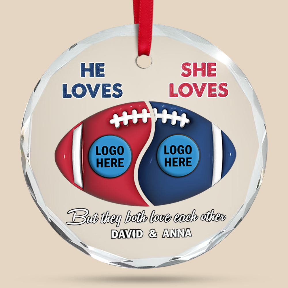 Football Couple - Gridiron football - Custom Team Logo Gifts For American Football Lover - Image 5