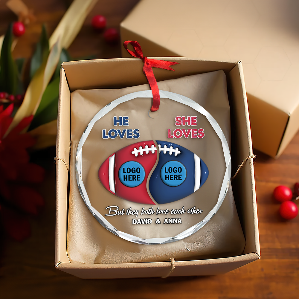 Football Couple - Gridiron football - Custom Team Logo Gifts For American Football Lover - Image 3