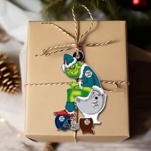 Football Player Ornaments - Green Monster - Custom Team Logo Gifts For Football Lovers