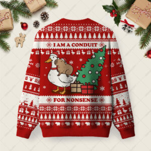 Alternative view of For Nonsense Ugly Christmas Fuzzy Fleece Sweatshirt