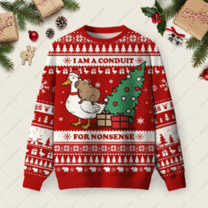 For Nonsense Ugly Christmas Fuzzy Fleece Sweatshirt