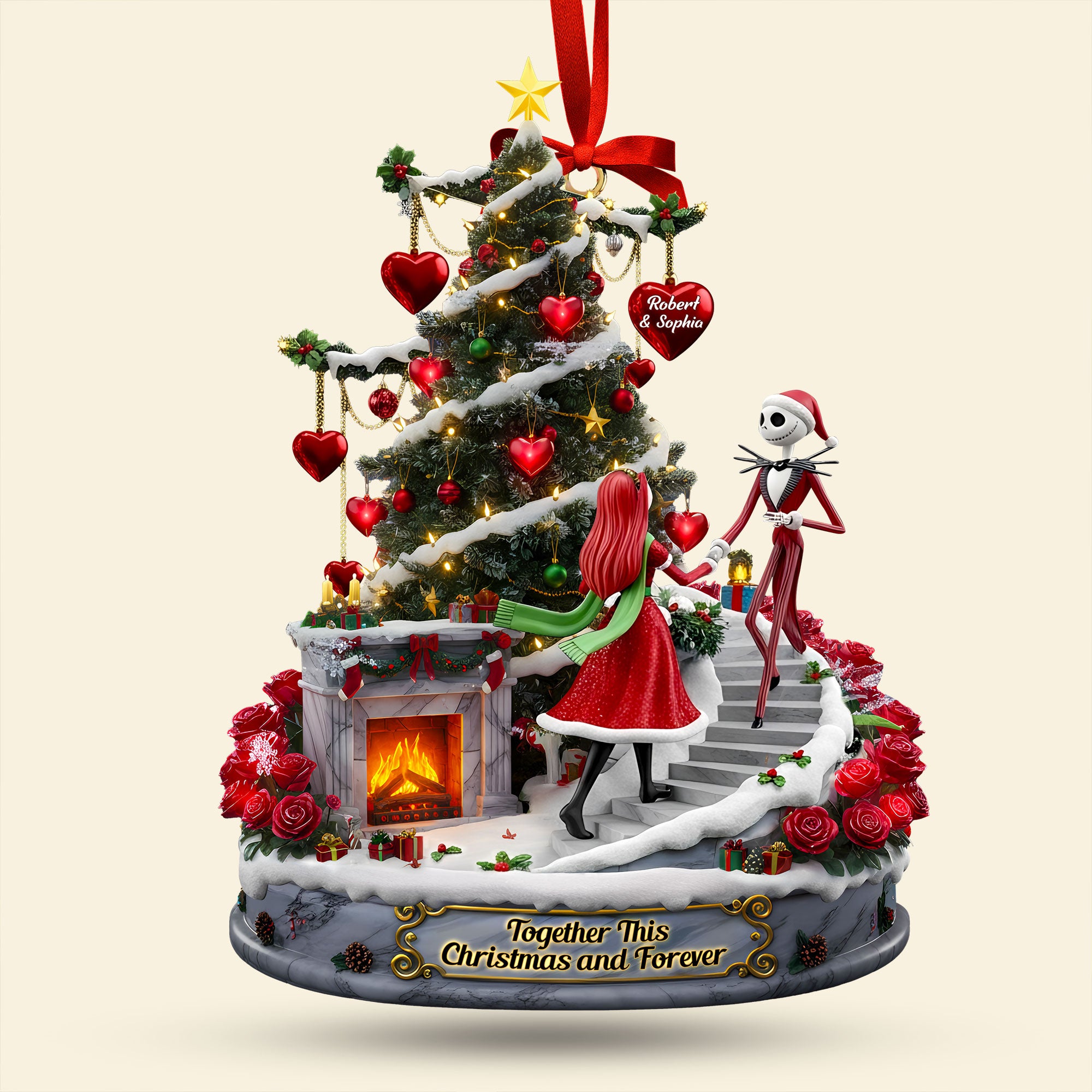 Alternative view of Forever Spooky Couple Ornament - Personalized Gifts For Couple 02pati170925