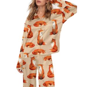 Alternative view of Fox Satin Pajama Set For Women