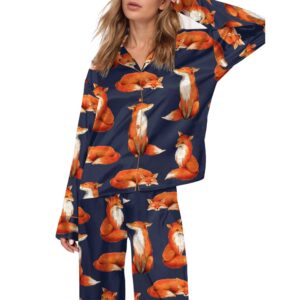 Fox Satin Pajama Set For Women