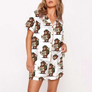 Alternative view of Foxtrot Delta Tango Bear FDT Pajama Set For Women