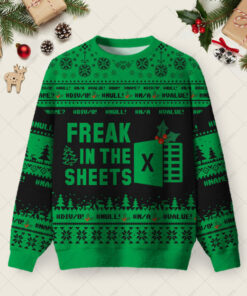 Freak in the Sheets Night Mode Ugly Christmas Fuzzy Fleece Sweatshirt
