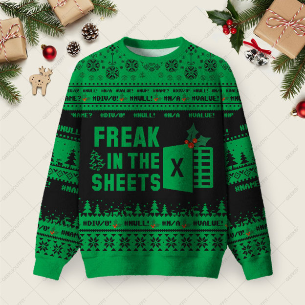 Freak in the Sheets Night Mode Ugly Christmas Fuzzy Fleece Sweatshirt