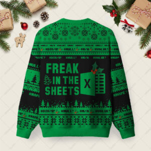 Alternative view of Freak in the Sheets Night Mode Ugly Christmas Fuzzy Fleece Sweatshirt