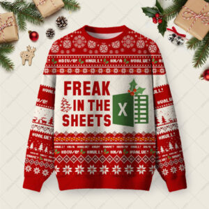 Freak in the Sheets Red Ugly Christmas Fuzzy Fleece Sweatshirt