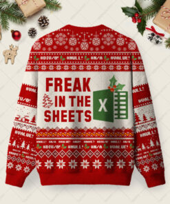 Alternative view of Freak in the Sheets Red Ugly Christmas Fuzzy Fleece Sweatshirt
