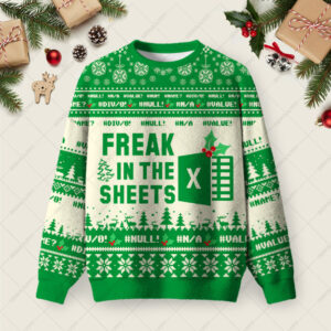 Freak in the Sheets Ugly Christmas Fuzzy Fleece Sweatshirt