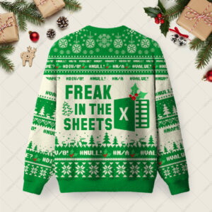 Alternative view of Freak in the Sheets Ugly Christmas Fuzzy Fleece Sweatshirt