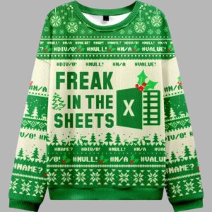 Alternative view of Freak in the Sheets Ugly Christmas Sweater - gullprint.com