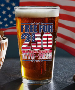 Alternative view of Free For America 250 Years Print Beer Glass