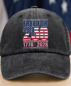 Free For America 250 Years Washed Denim Baseball Cap