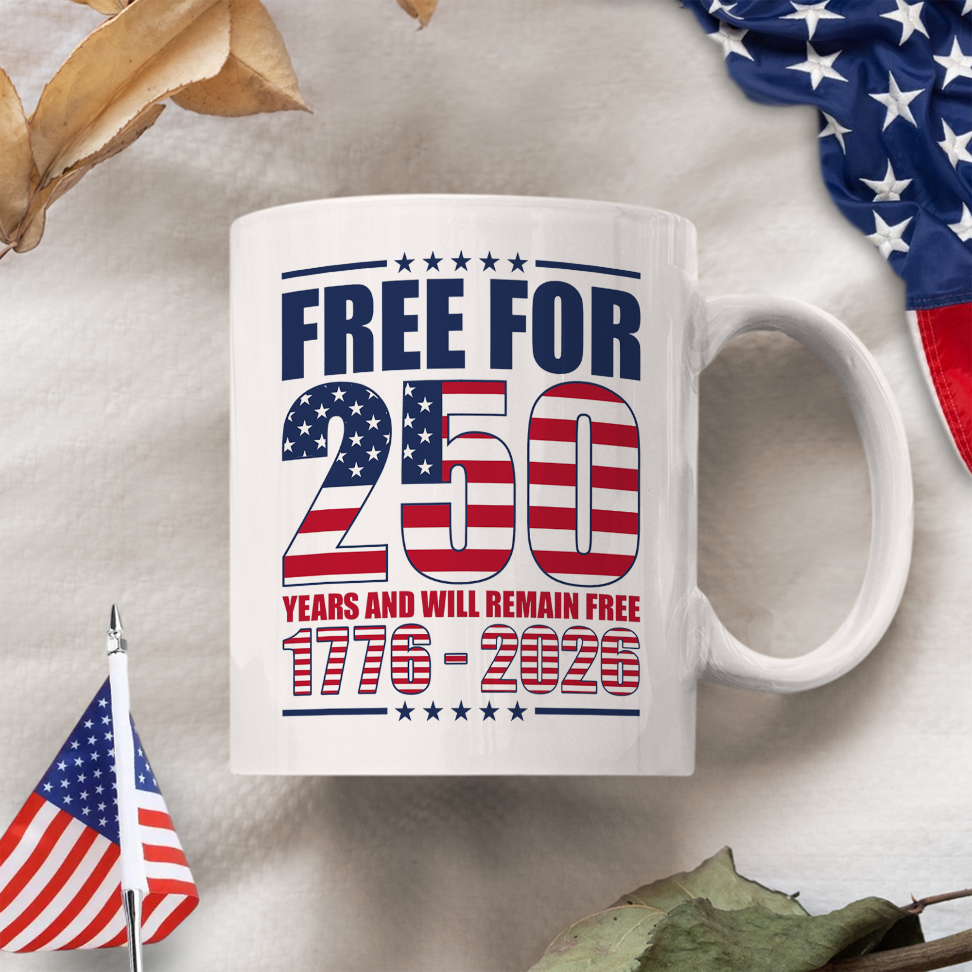 Free For America 250 Years White Mug TH10 894591 - Image 5