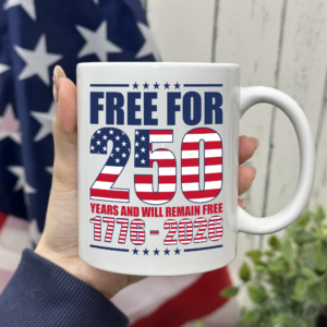 Alternative view of Free For America 250 Years White Mug TH10 894591