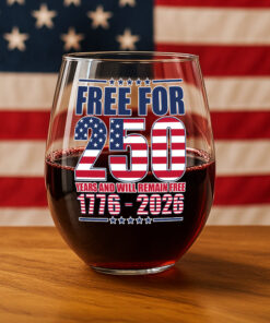 Alternative view of Free For America 250 Years Wine Glass