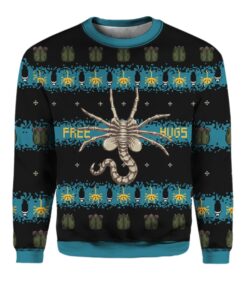 Free Hugs Alien Facehugger Ugly Christmas Sweater 