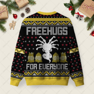Alternative view of Free Hugs For Everyone Ugly Christmas Fuzzy Fleece Sweatshirt