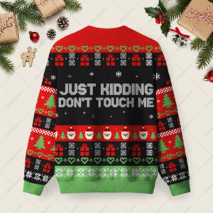 Alternative view of Free Hugs Ugly Christmas Fuzzy Fleece Sweatshirt