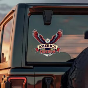 Alternative view of Freedom America 250th Anniversary Car Window Decal Sticker CH07 896666