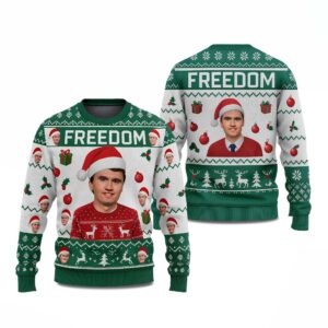 Freedom Charlie Kirk Christmas Ugly Sweater