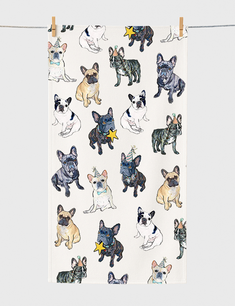 French Bulldog Beach Towel