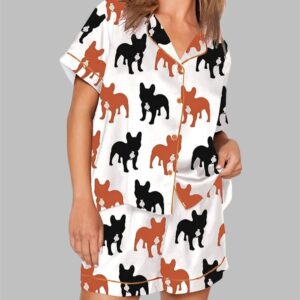 Frenchie Short Sleeve Pajama Set