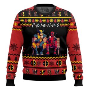 F.R.I.E.N.D.S Deadpool Wolverine Ugly Christmas Sweater