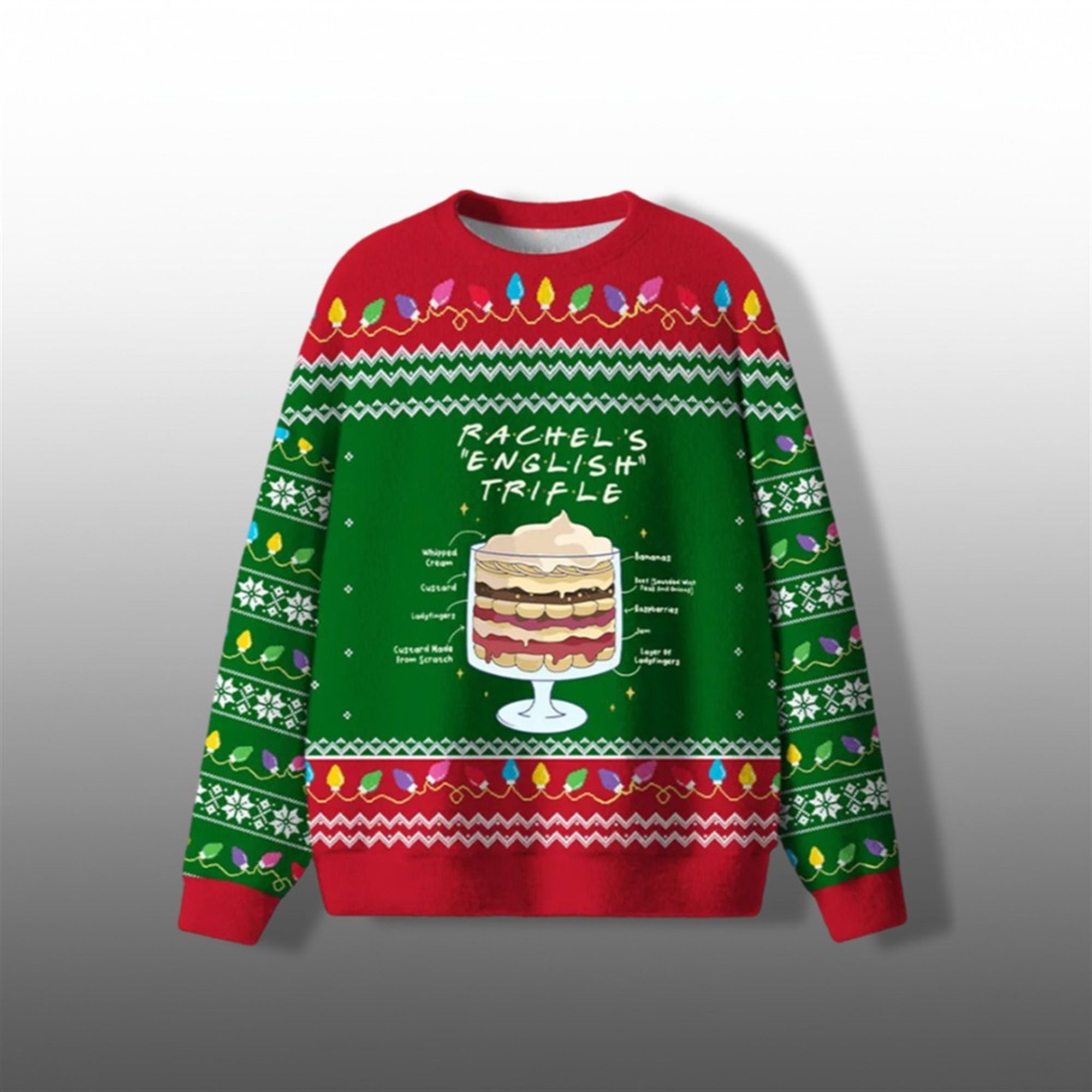 Friends English Trifle Ugly Sweater 2025 Christmas - Grishko.com