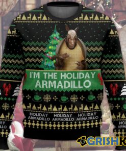 Friends I'm The Holiday Armadillo Ross Ugly Christmas Sweater 