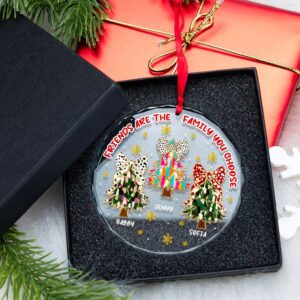 Alternative view of Friends Ornament - Bow and Christmas Tree - Personalized Gifts For Besties