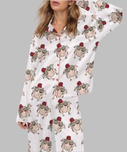 Friendsgiving Turkey Satin Pajama Set