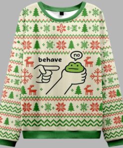 Frog Behave No Ugly Christmas Sweater