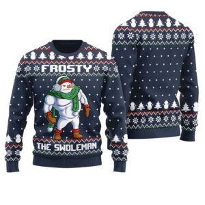 Alternative view of Frosty Swoleman Ugly Christmas Sweater - Grishko.com