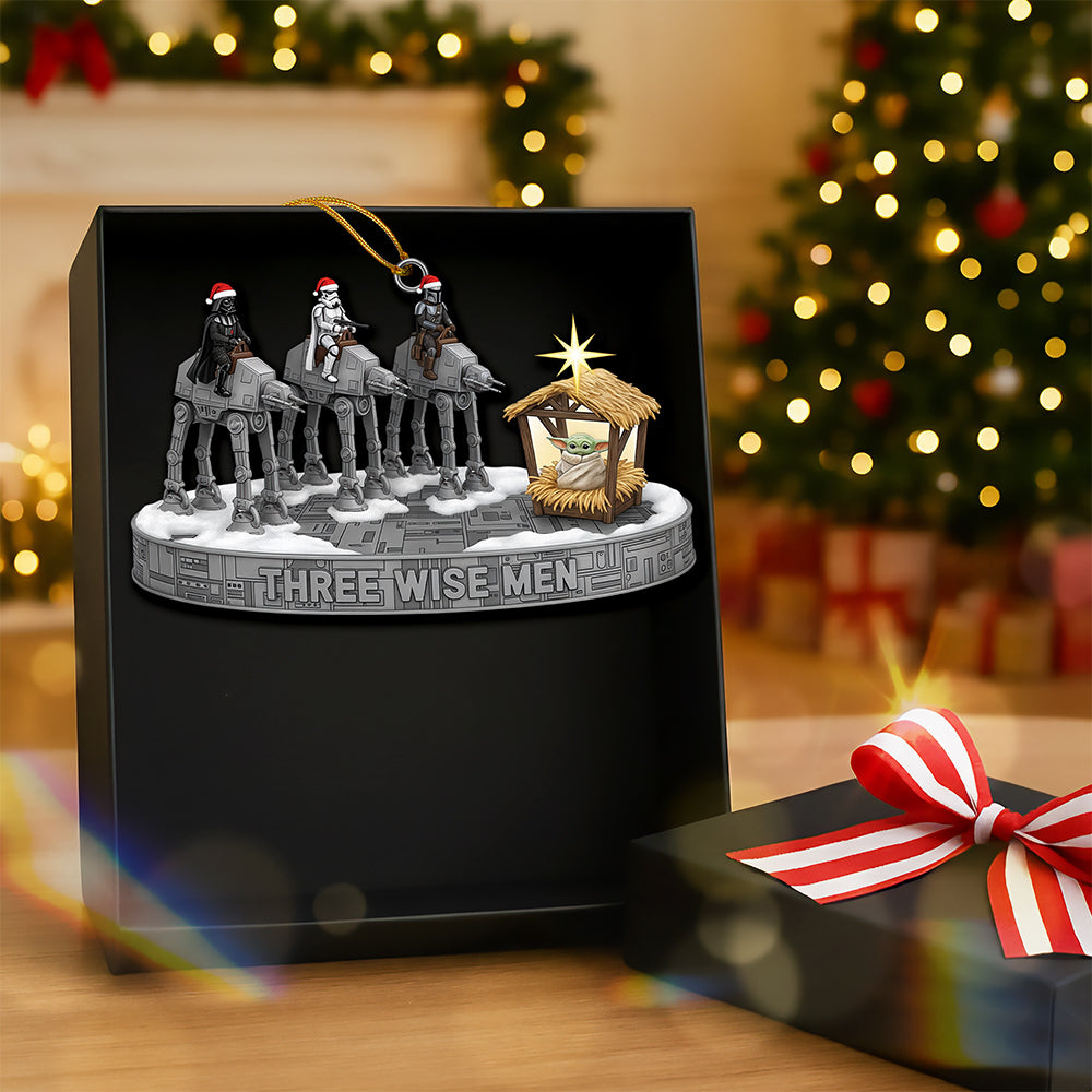 Alternative view of Fun Cosmic Christmas Three Wise Men Ornament - Gifts For Movie Fans 01qhqn101025