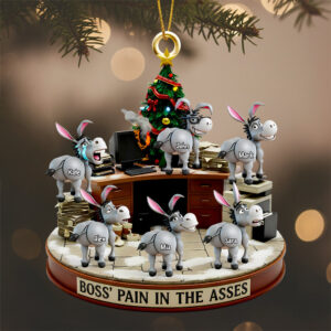 Alternative view of Fun Donkey Coworkers Ornament, Personalized Gifts For Boss 02QHDT250925